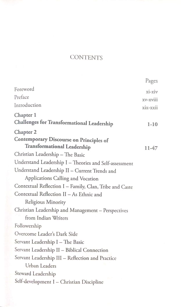 TRANSFORMATIONAL CHRISTIAN LEADERSHIP